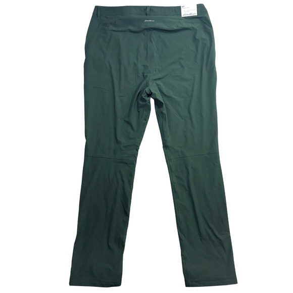 NWT Eddie Bauer 16 Tall Flexion Lined Pant Green Active Winter Utility Outdoor - Picture 3 of 12